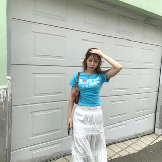 Leel Lace Tiered Long Skirt