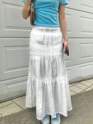 Leel Lace Tiered Long Skirt