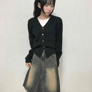 Subtle Plain Knit Cardigan