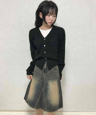 Subtle Plain Knit Cardigan