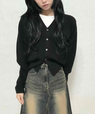 Subtle Plain Knit Cardigan