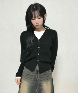 Subtle Plain Knit Cardigan
