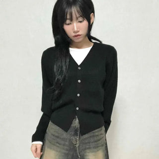 Subtle Plain Knit Cardigan