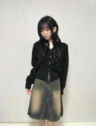 Subtle Plain Knit Cardigan