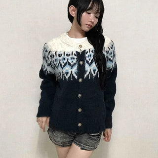 Boho Chic Loose Fit Viscose Button Cardigan