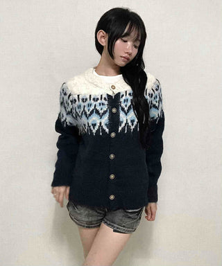 Boho Chic Loose Fit Viscose Button Cardigan