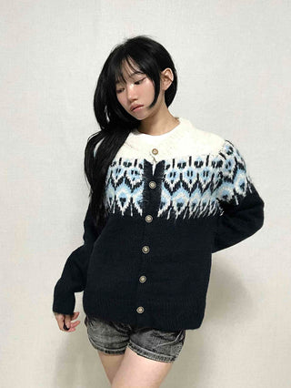 Boho Chic Loose Fit Viscose Button Cardigan