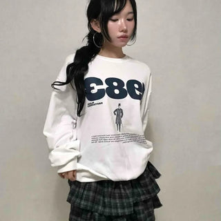 Effortless Stylish Oversized Cotton Round Neck Sweatshirt