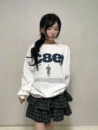 Effortless Stylish Oversized Cotton Round Neck Sweatshirt