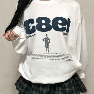 Effortless Stylish Oversized Cotton Round Neck Sweatshirt