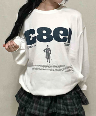 Effortless Stylish Oversized Cotton Round Neck Sweatshirt