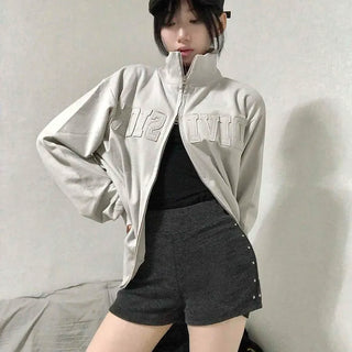 Campus Numbering Embroidered Half Zip-Up Jumper