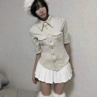 Double Pocket Slim Fit Cotton Shirt