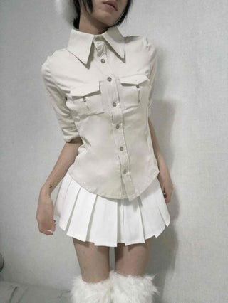 Double Pocket Slim Fit Cotton Shirt
