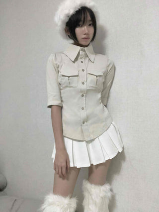 Double Pocket Slim Fit Cotton Shirt
