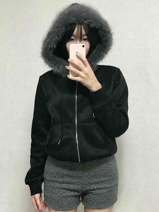 Loose Fit Boucle Knit Pocket Elastic Waist Shorts