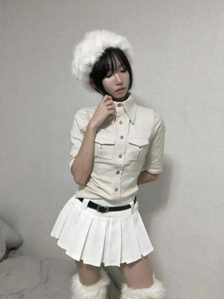 Tennis Pleated Mini Skirt