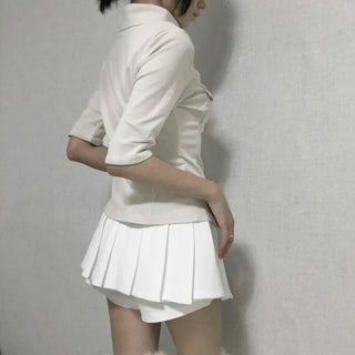 Tennis Pleated Mini Skirt