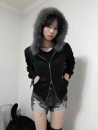 Grunge Washed Damaged Denim Shorts