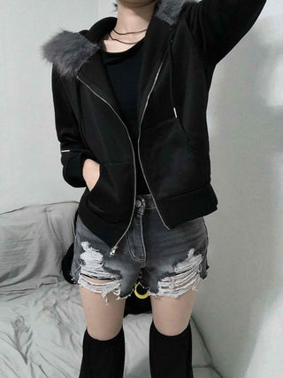 Grunge Washed Damaged Denim Shorts