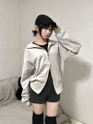 High-waisted Medium Shorts with Side Stud Detail
