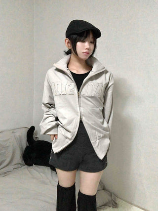 High-waisted Medium Shorts with Side Stud Detail
