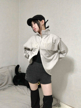 High-waisted Medium Shorts with Side Stud Detail