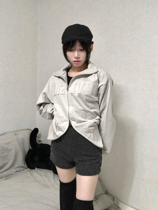 High-waisted Medium Shorts with Side Stud Detail