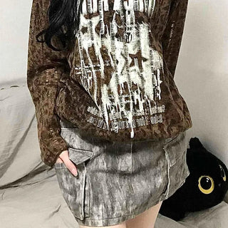 Vintage Washed Cargo Pocket Denim Mini Skirt