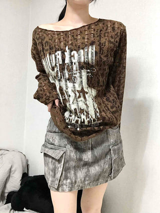 Vintage Washed Cargo Pocket Denim Mini Skirt