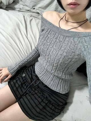 Pleated Shirred Mini Skirt