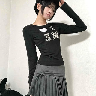 Gray Pleated Mini Skirt