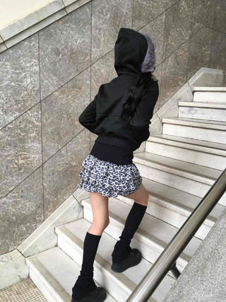 Volumi Fur Hood Padded Quilted Zip-Up Jumper