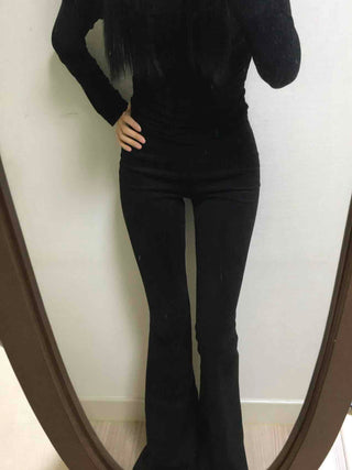 Modern Slim Flare Cotton Bootcut Pants