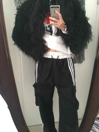 Striped Track Oversized Training Pants