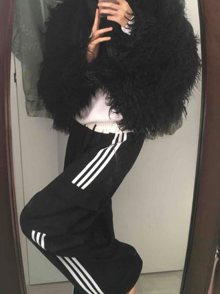 Striped Track Oversized Training Pants