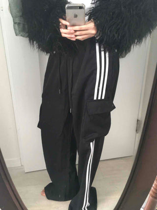 Striped Track Oversized Training Pants