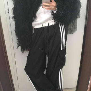 Striped Track Oversized Training Pants