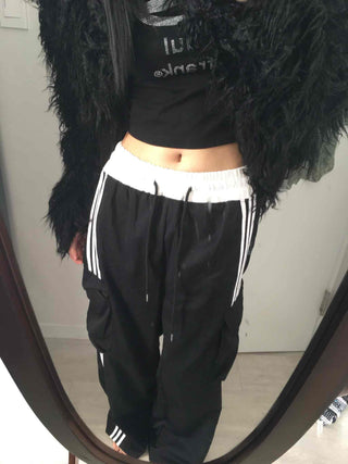 Striped Track Oversized Training Pants