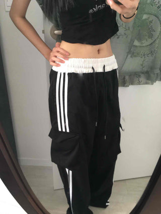 Striped Track Oversized Training Pants