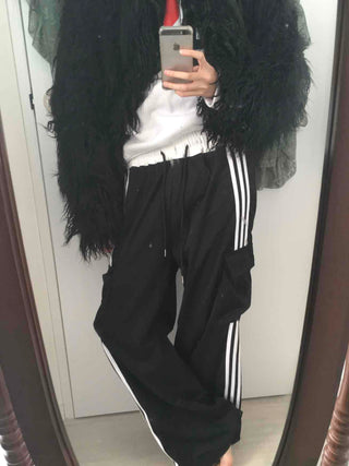 Striped Track Oversized Training Pants