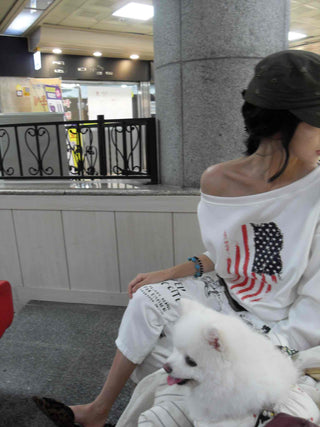 American Vintage Off-Shoulder Loose Fit Sweatshirt