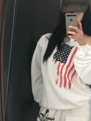 American Vintage Off-Shoulder Loose Fit Sweatshirt
