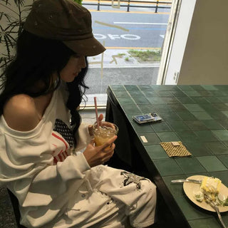 American Vintage Off-Shoulder Loose Fit Sweatshirt