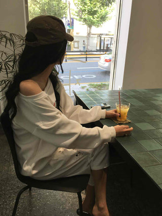 American Vintage Off-Shoulder Loose Fit Sweatshirt