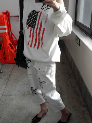 American Vintage Off-Shoulder Loose Fit Sweatshirt