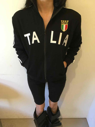 Street Lettering Embroidered Side Line Oversized Jersey