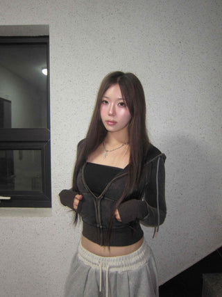 Athleisure Daily Loose Fit Zip-Up Hoodie