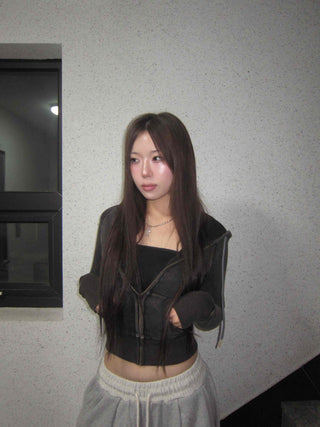 Athleisure Daily Loose Fit Zip-Up Hoodie