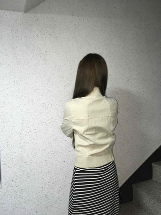 Minimal slim-fit knit zip-up cardigan